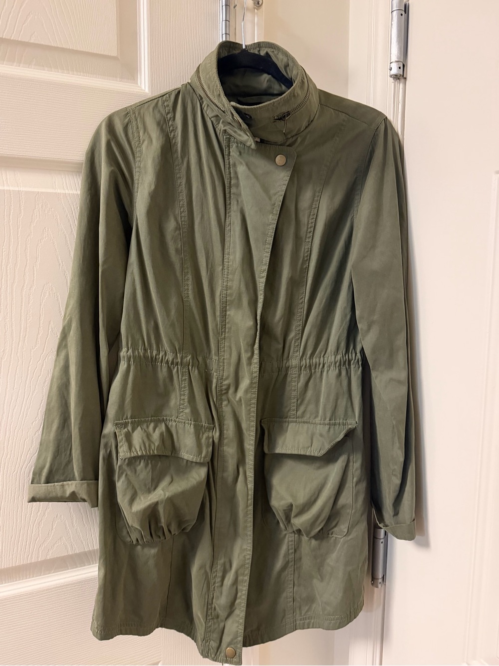 Mossimo Supply Co. Olive Utility Jacket with Stand Collar